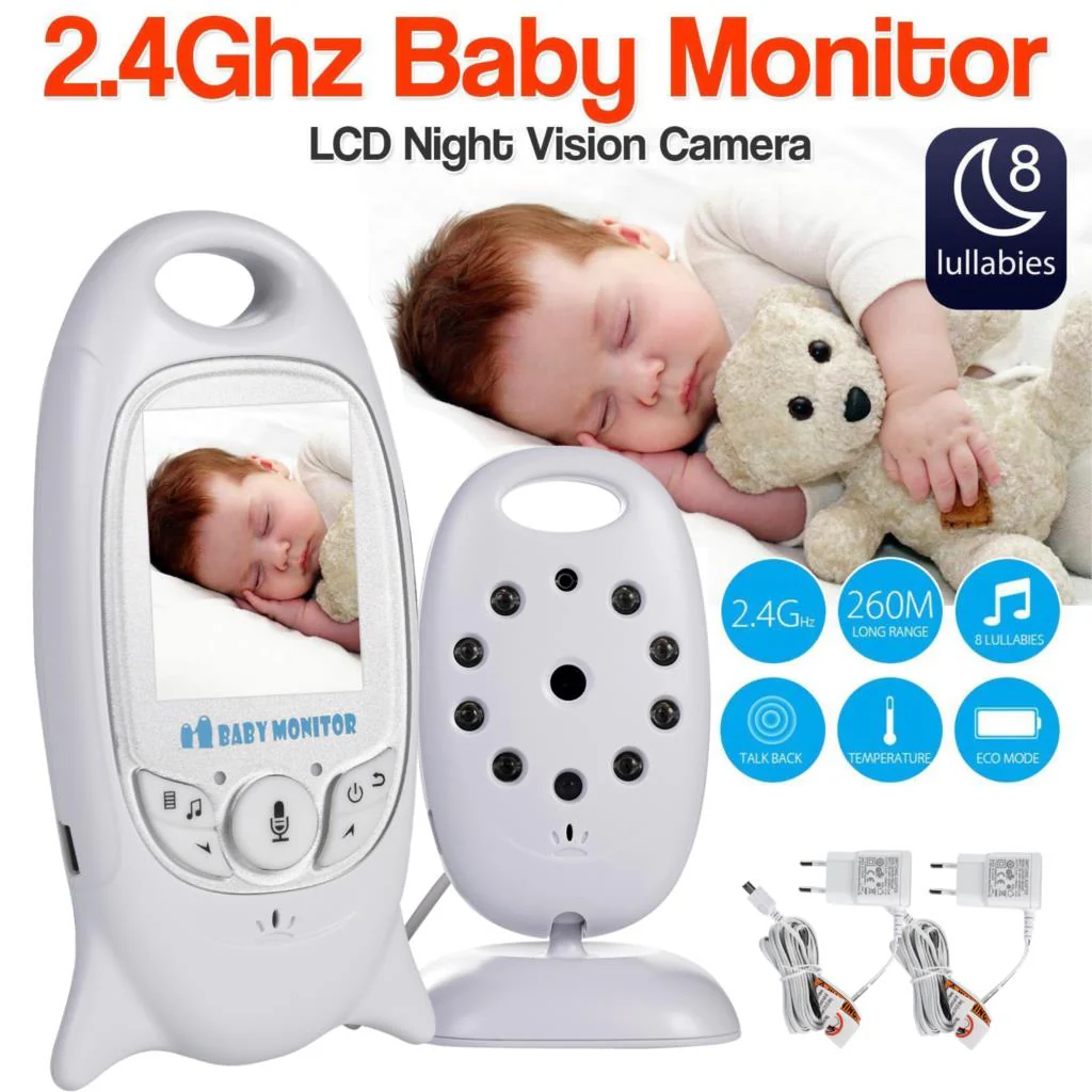 VB601 Baby Monitor 2 inch BeBe Baba Electronic Babysitter Radio Video Nanny Camera Night Vision Temperature Monitoring 8 Lullaby - Image 6