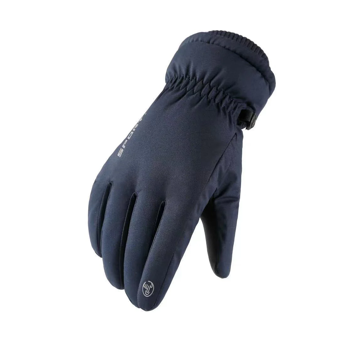 Winter Gloves For Men And Women Plus Down Warm Touch Screen Windproof Waterproof Outdoor Riding Gloves Thickened Cotton Ski Gloves - Image 3