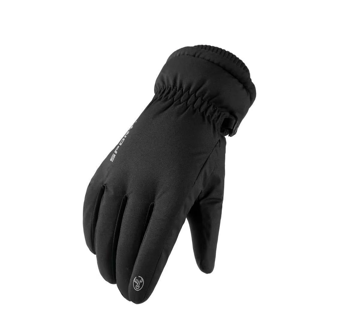 Winter Gloves For Men And Women Plus Down Warm Touch Screen Windproof Waterproof Outdoor Riding Gloves Thickened Cotton Ski Gloves - Image 4