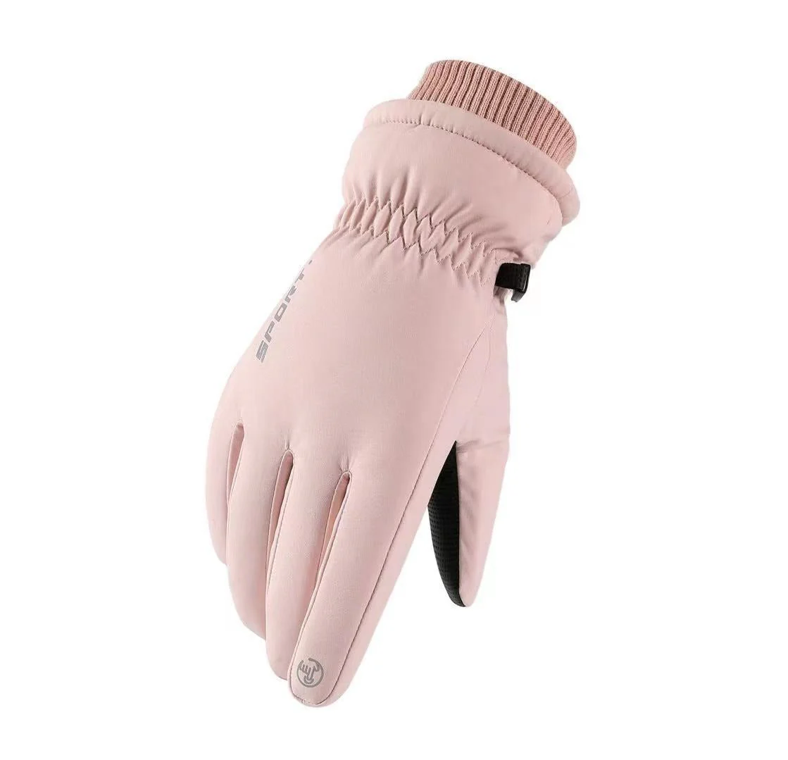 Winter Gloves For Men And Women Plus Down Warm Touch Screen Windproof Waterproof Outdoor Riding Gloves Thickened Cotton Ski Gloves - Image 5